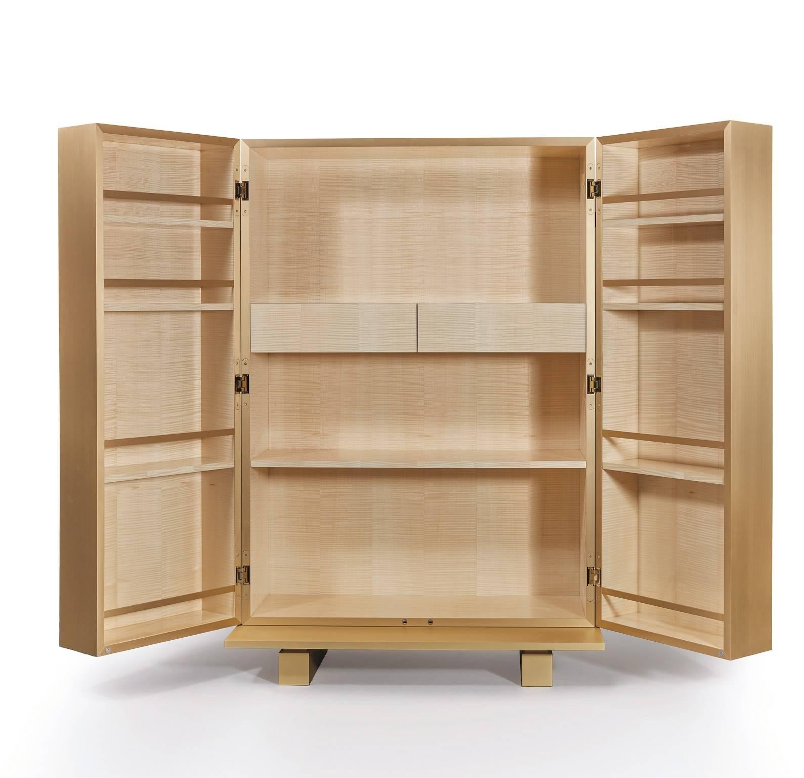 Contemporary Royal Ebony Wood Cabinet Plumage by Hervé Langlais. One-off.

Hervé Langlais is a graduate of the Normandy School of Architecture in Rouen. He collaborated with Paul Andreu for over fifteen years, working on the National Grand Theater