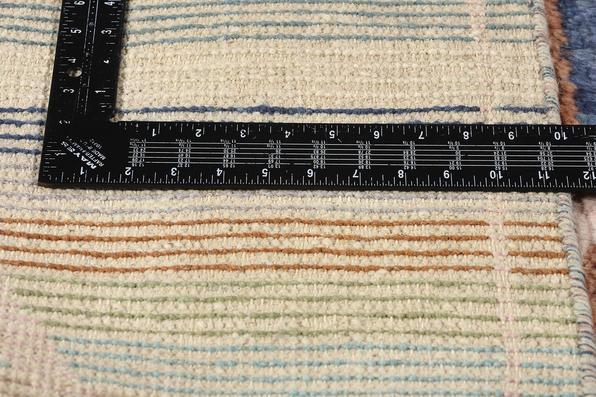 New Prismatic Pathways Modern Moroccan Rug, 09'06 x 11'10 In New Condition For Sale In Dallas, TX