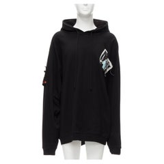 new RAF SIMONS 2020 Support Labs  pearl pin brooch patchwork oversized hoodie 