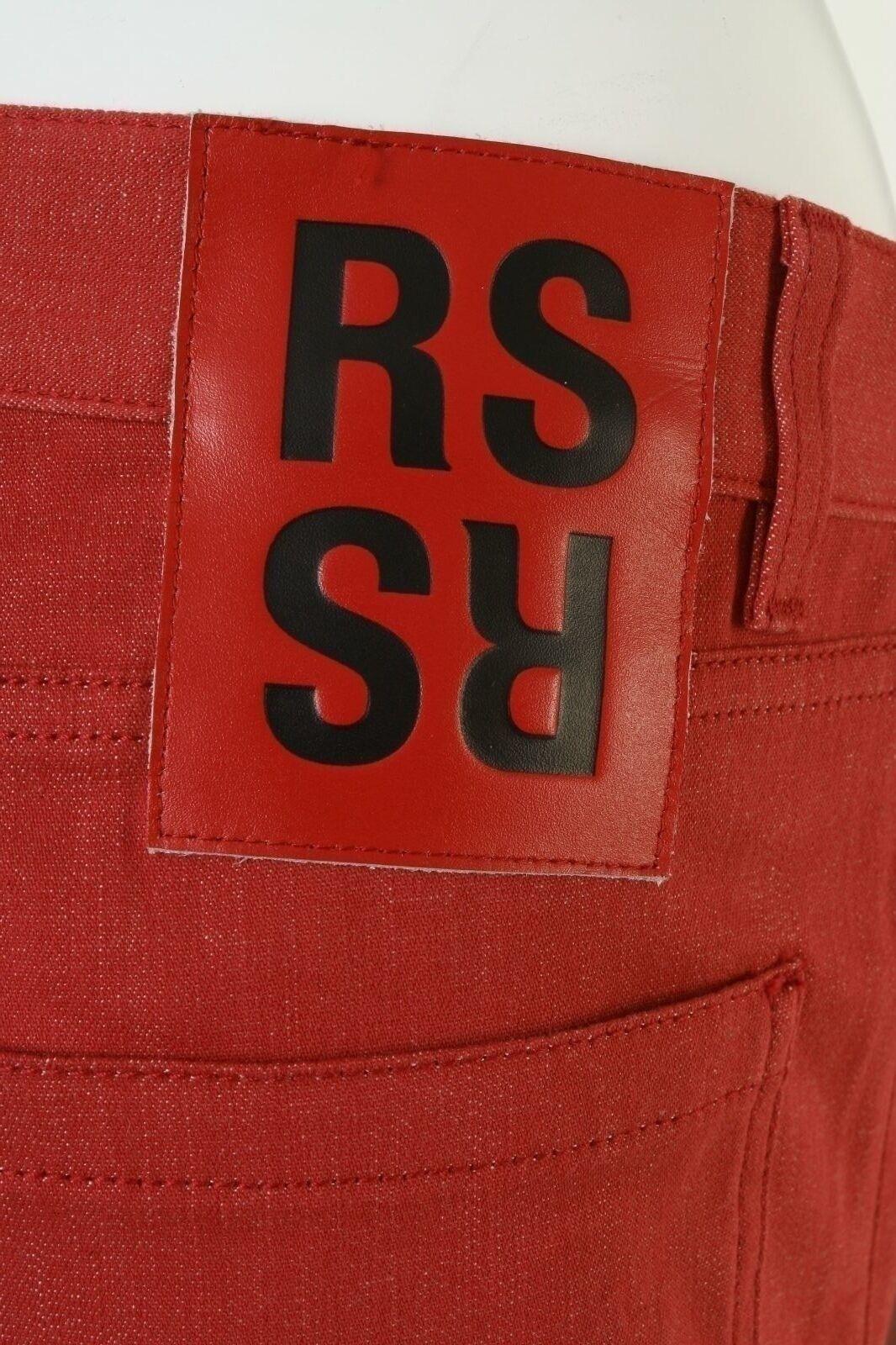 new RAF SIMONS Runway SS15 red RS brand patch straight denim jeans pants 31