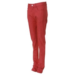 new RAF SIMONS Runway SS15 red RS brand patch straight denim jeans pants 31"