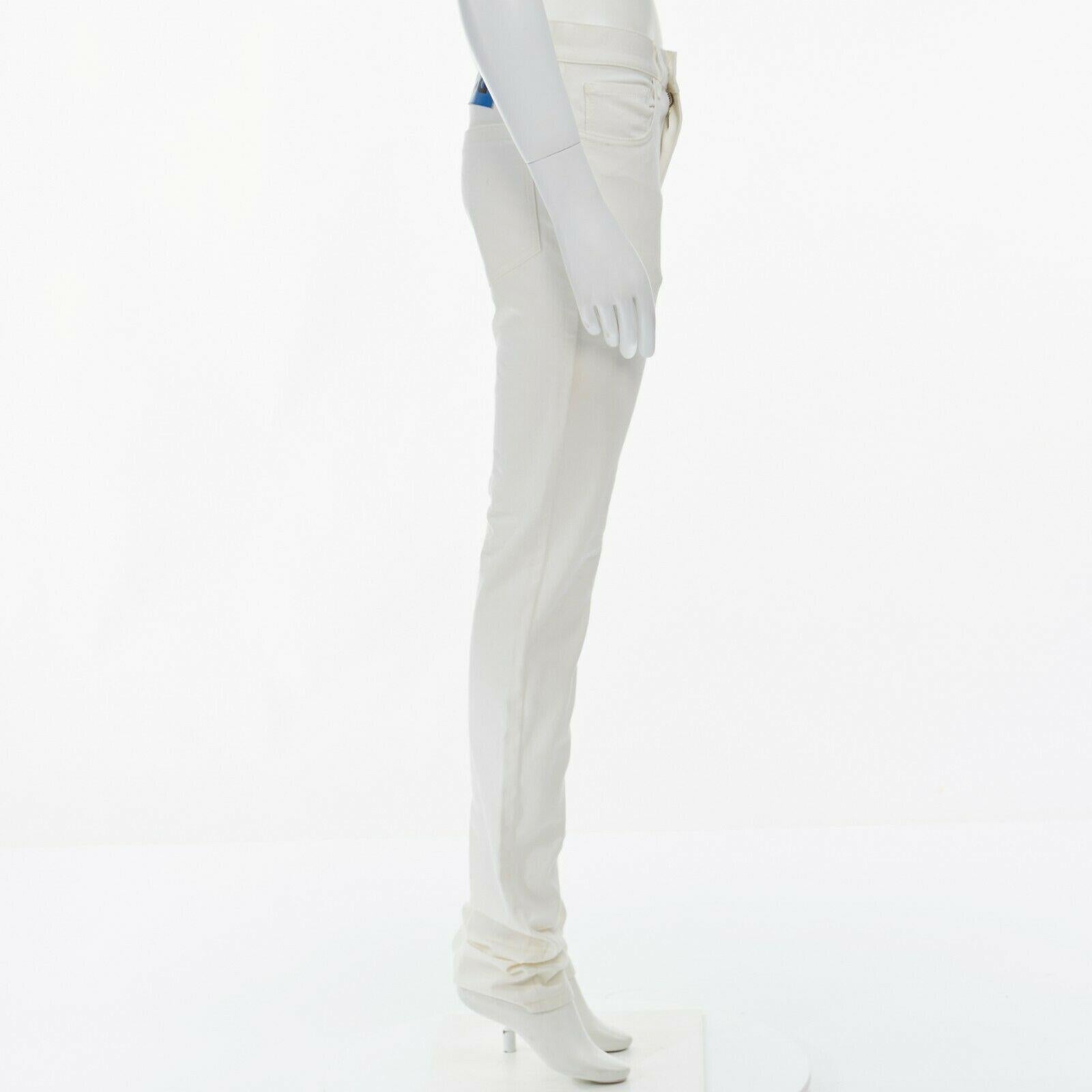 Gray new RAF SIMONS Runway SS15 white RS brand patch straight denim jeans pants 30