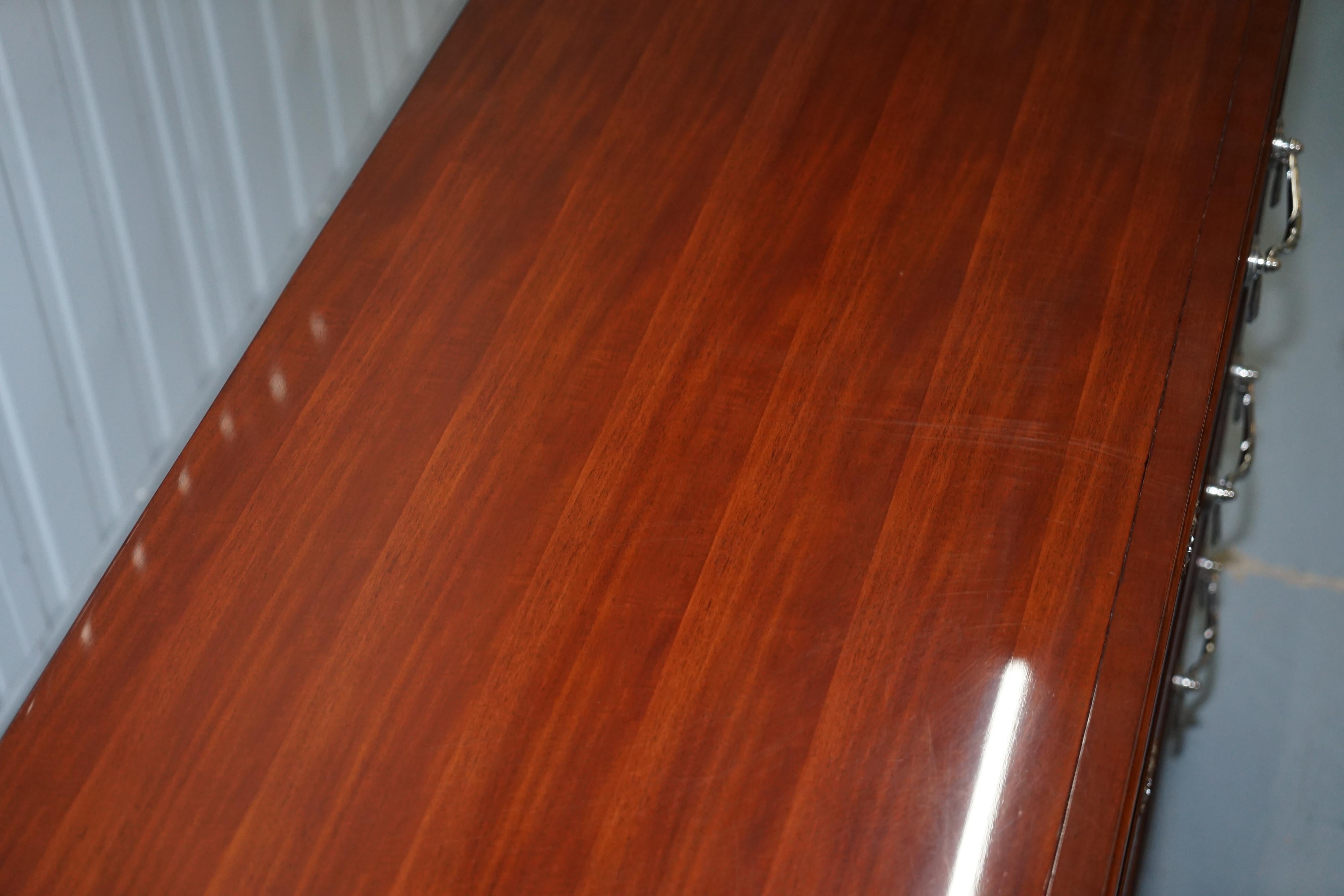 Ralph Lauren Brook Street Chest of Drawers Brown Alligator Leather In New Condition In West Sussex, Pulborough