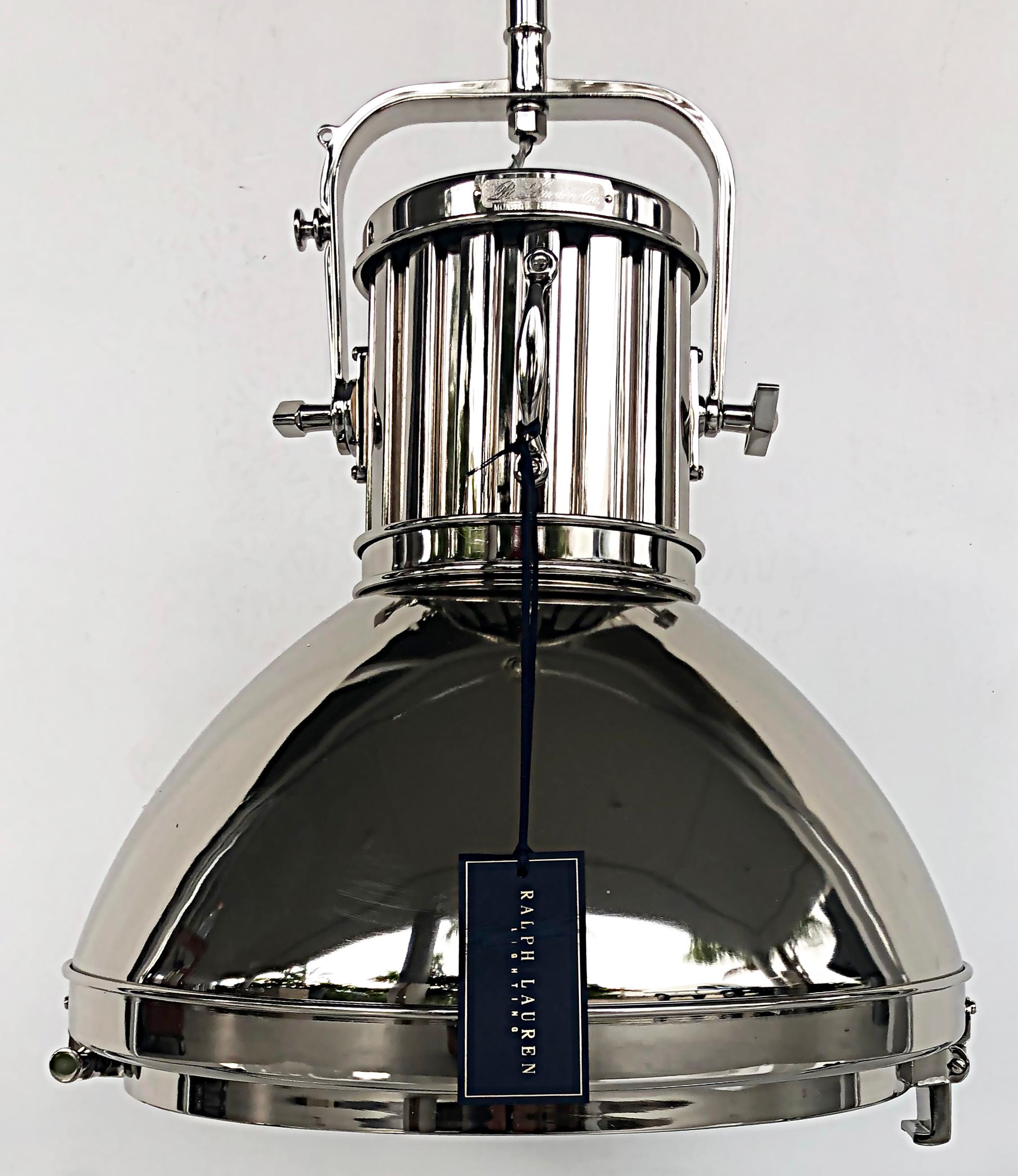 New Ralph Lauren nickel Montauk pendant fight fixture with canopy and tags


 Offered for sale is a never used new Ralph Lauren polished nickel Montauk pendant light fixture with canopy that we acquired in the original box and wrapping. The light