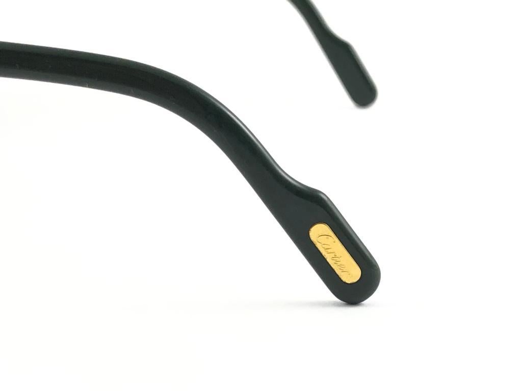 Lunettes de soleil Cartier Cabriolet rondes et dorées 52MM, France, années 1990, neuves 2