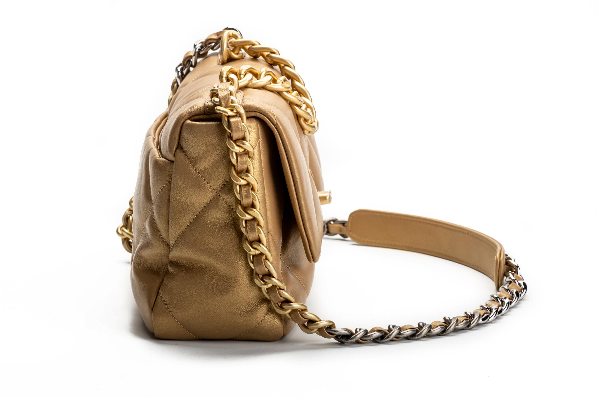 Brown New RARE Chanel Gold 19 Bag 