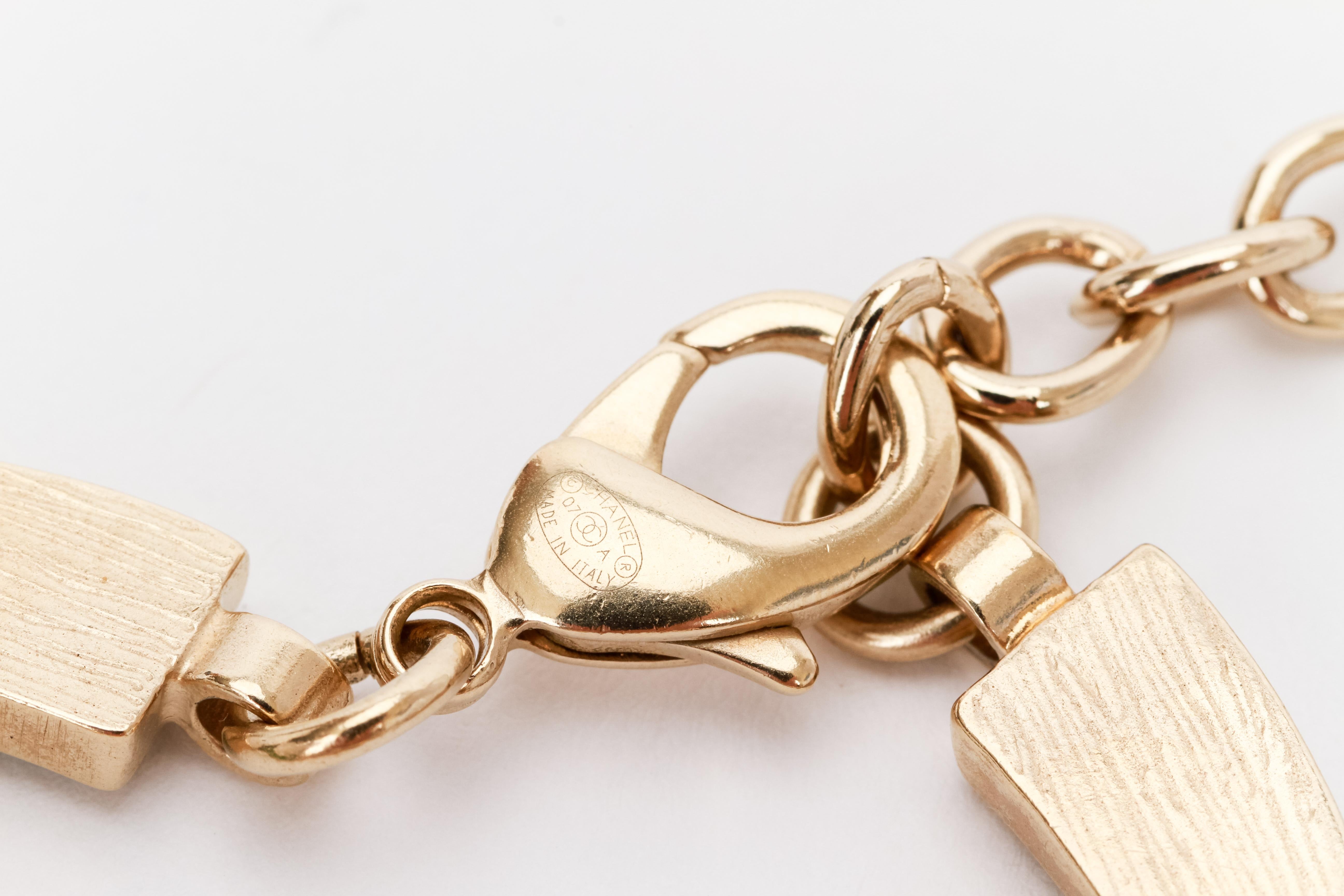 New Rare Chanel Triple Pendant Gripoix Necklace For Sale 2