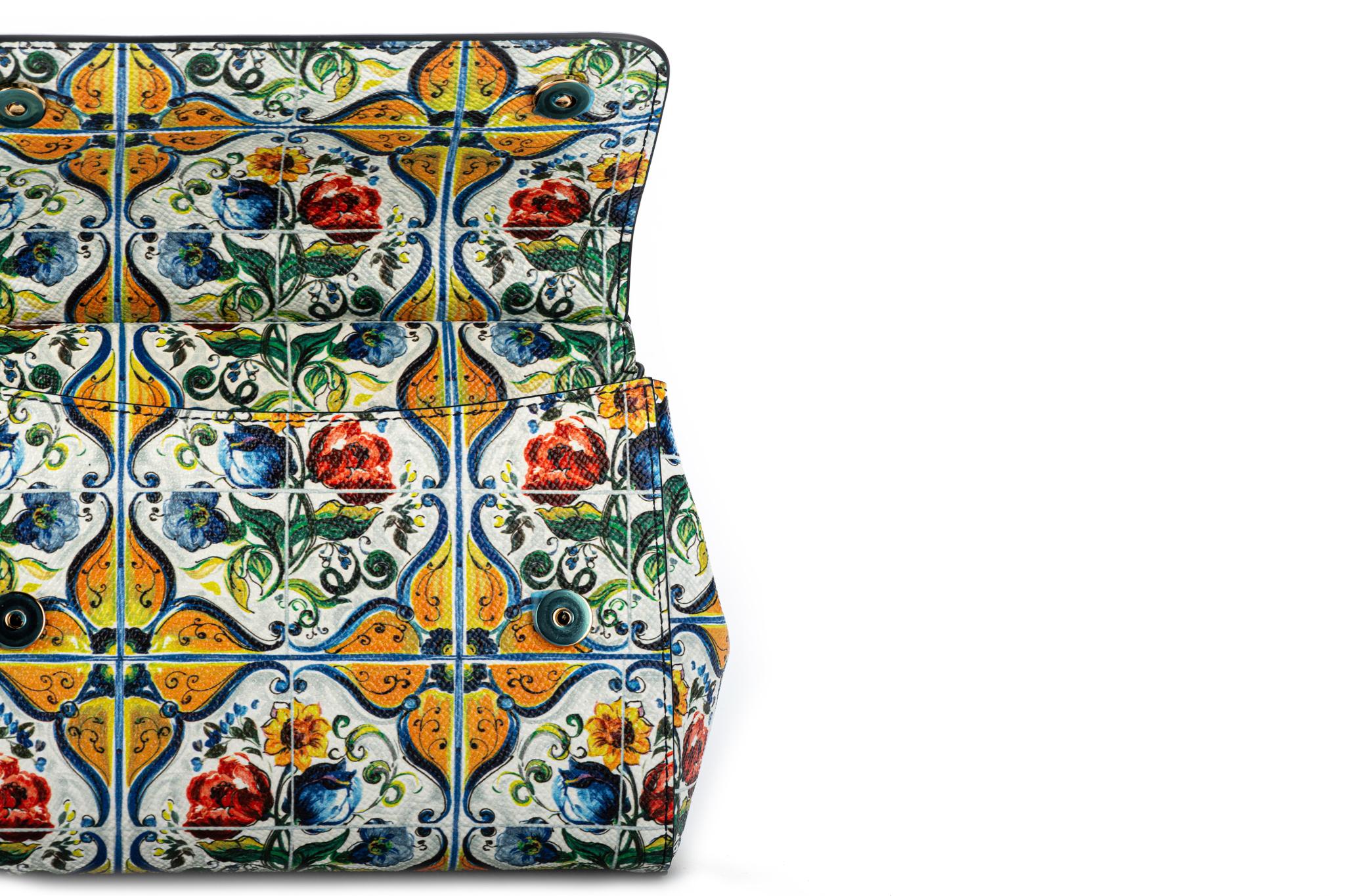 New Rare Dolce & Gabbana Maiolica Sicily Bag 3