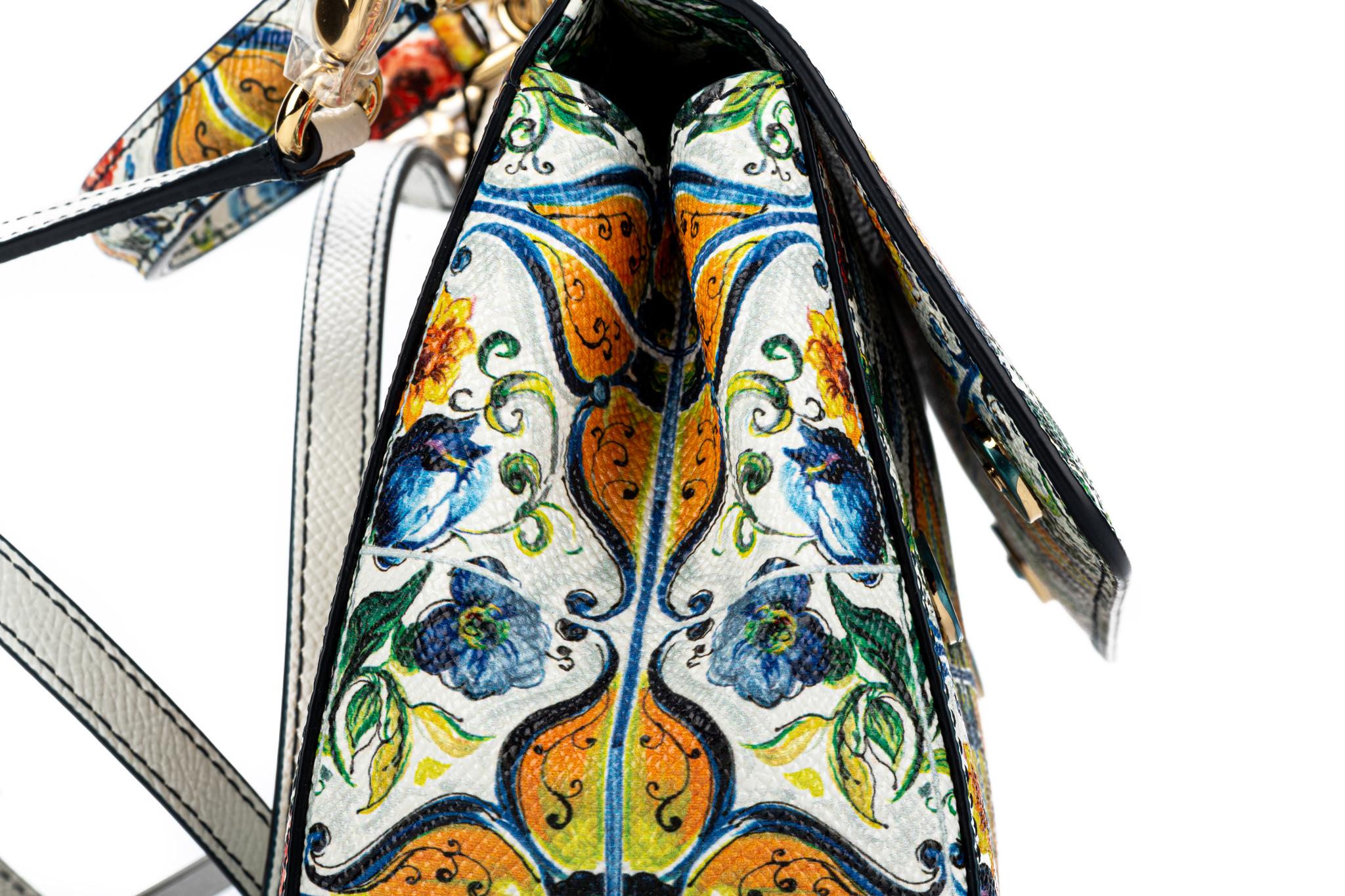 New Rare Dolce & Gabbana Maiolica Sicily Bag 4