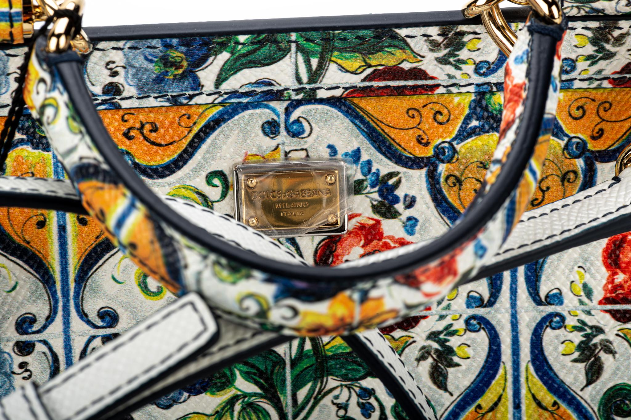 New Rare Dolce & Gabbana Maiolica Sicily Bag 5