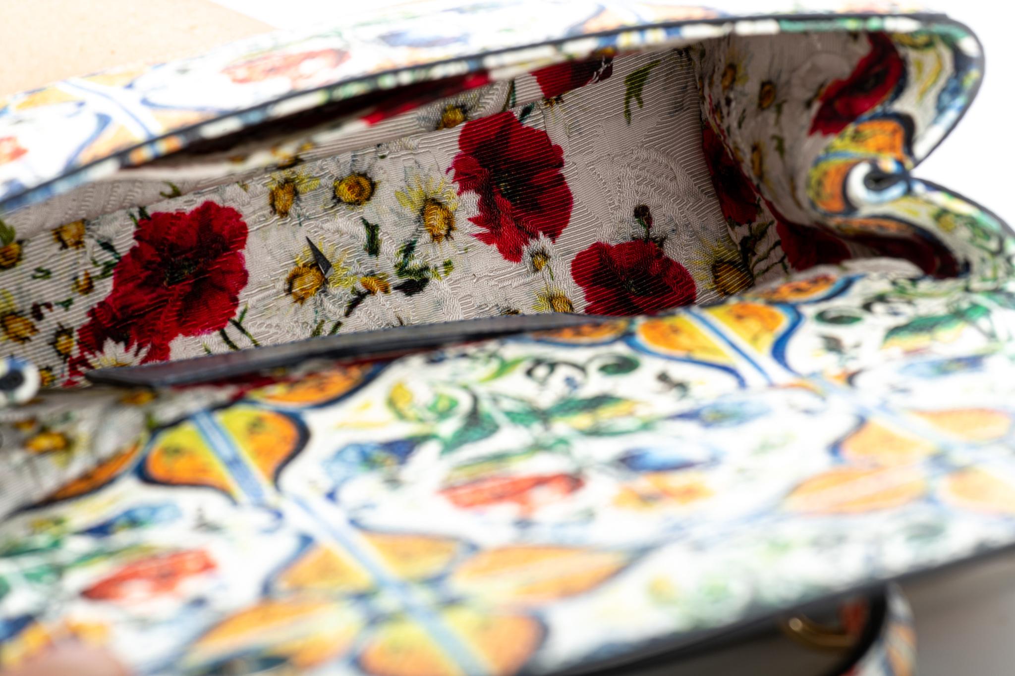 New Rare Dolce & Gabbana Maiolica Sicily Bag 7
