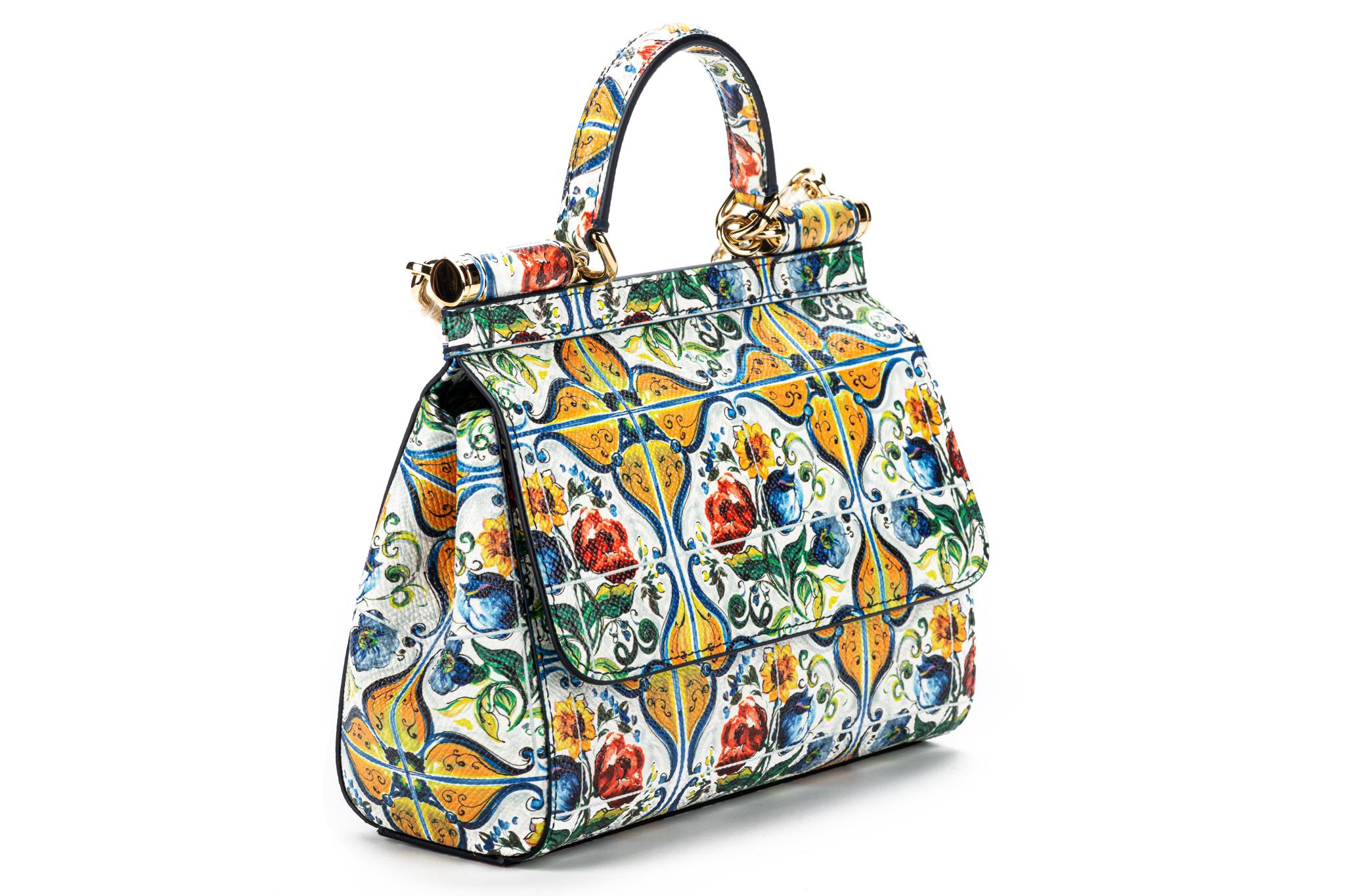 Beige New Rare Dolce & Gabbana Maiolica Sicily Bag