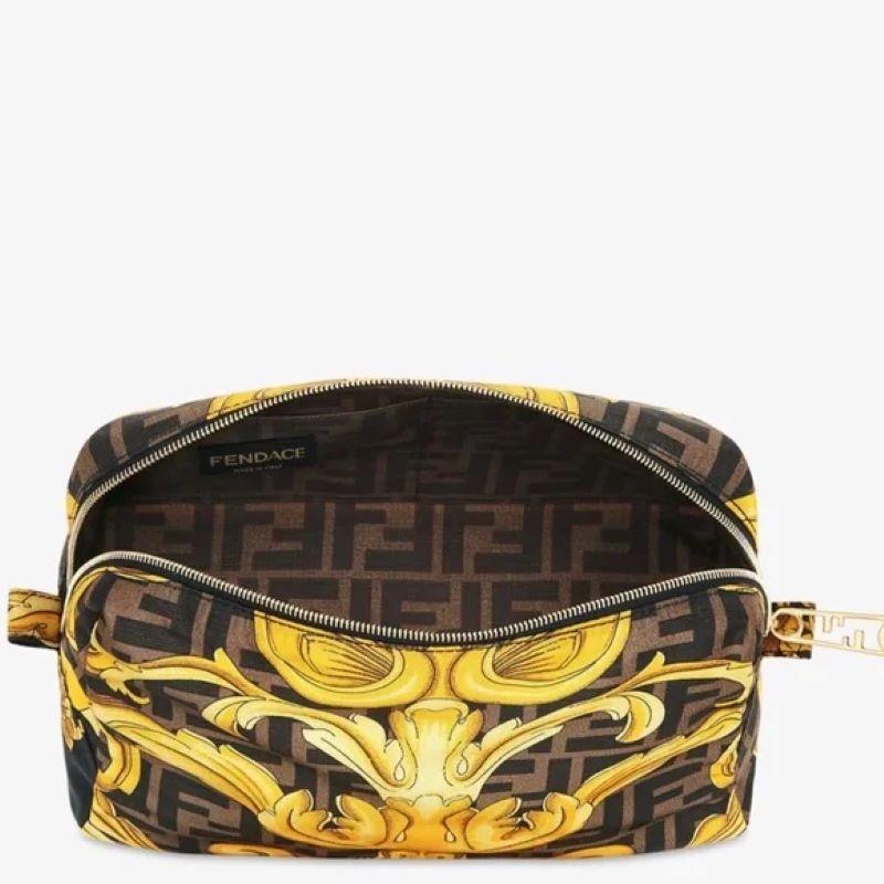 Women's or Men's New Rare FENDACE Fendi x Versace Capsule Collection Cosmetic Travel Case Bag