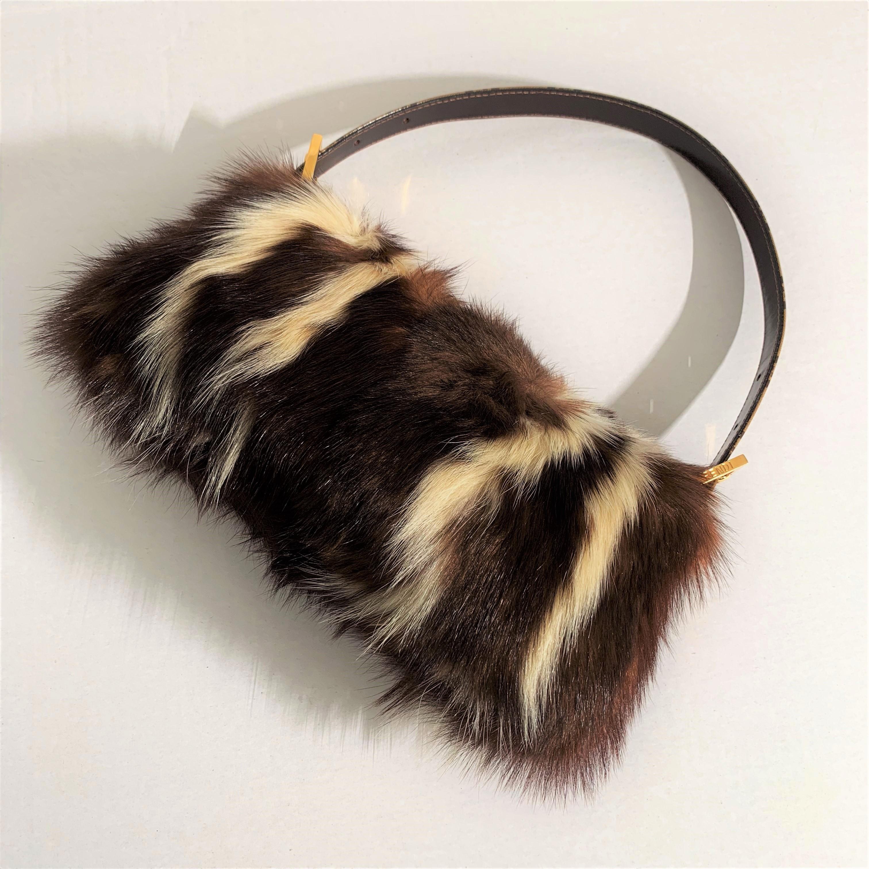 New Rare Fendi Fur Baguette Bag Featured in the 15th Anniversary Book Lt Edition 3