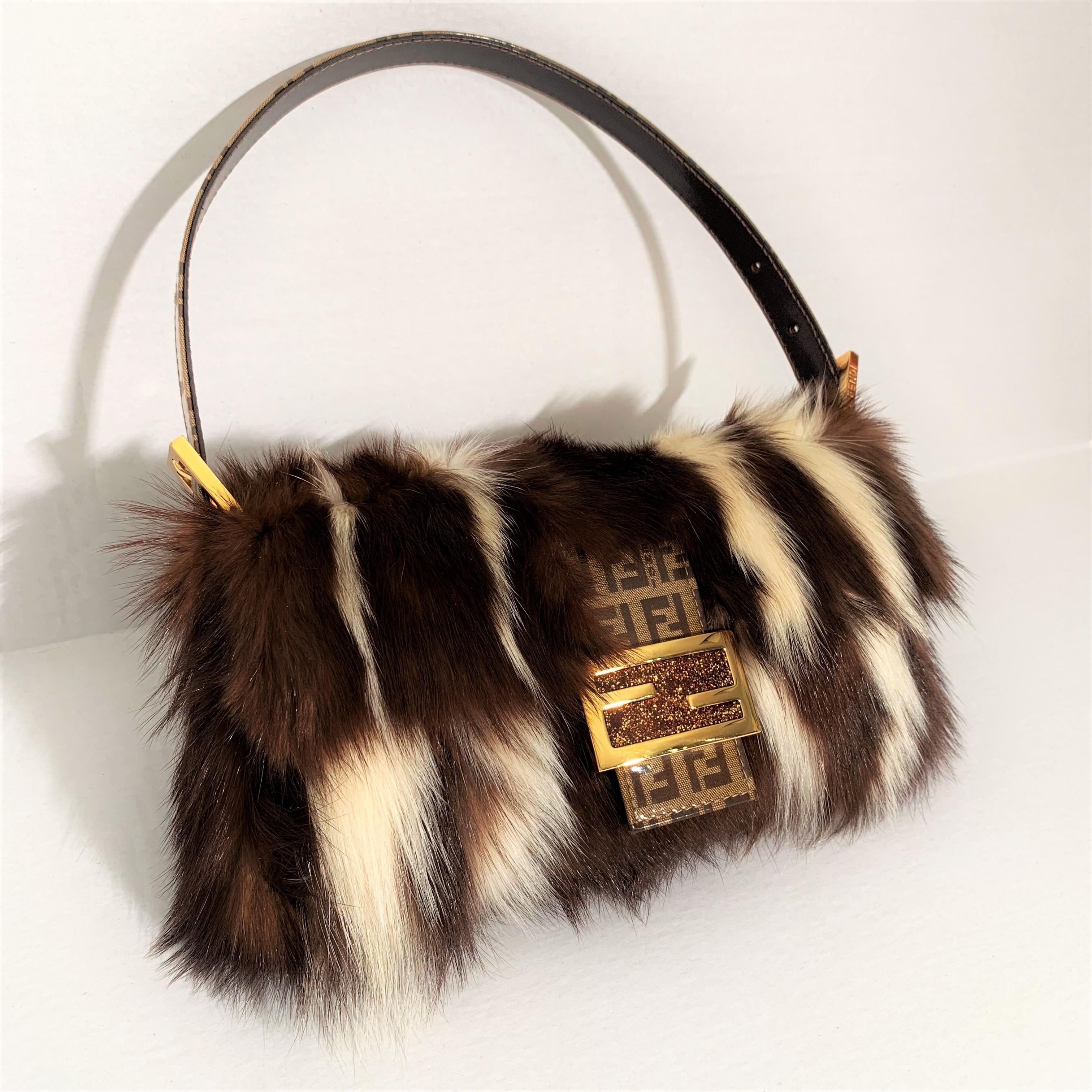 New Rare Fendi Fur Baguette Bag Featured in the 15th Anniversary Book Lt Edition 4