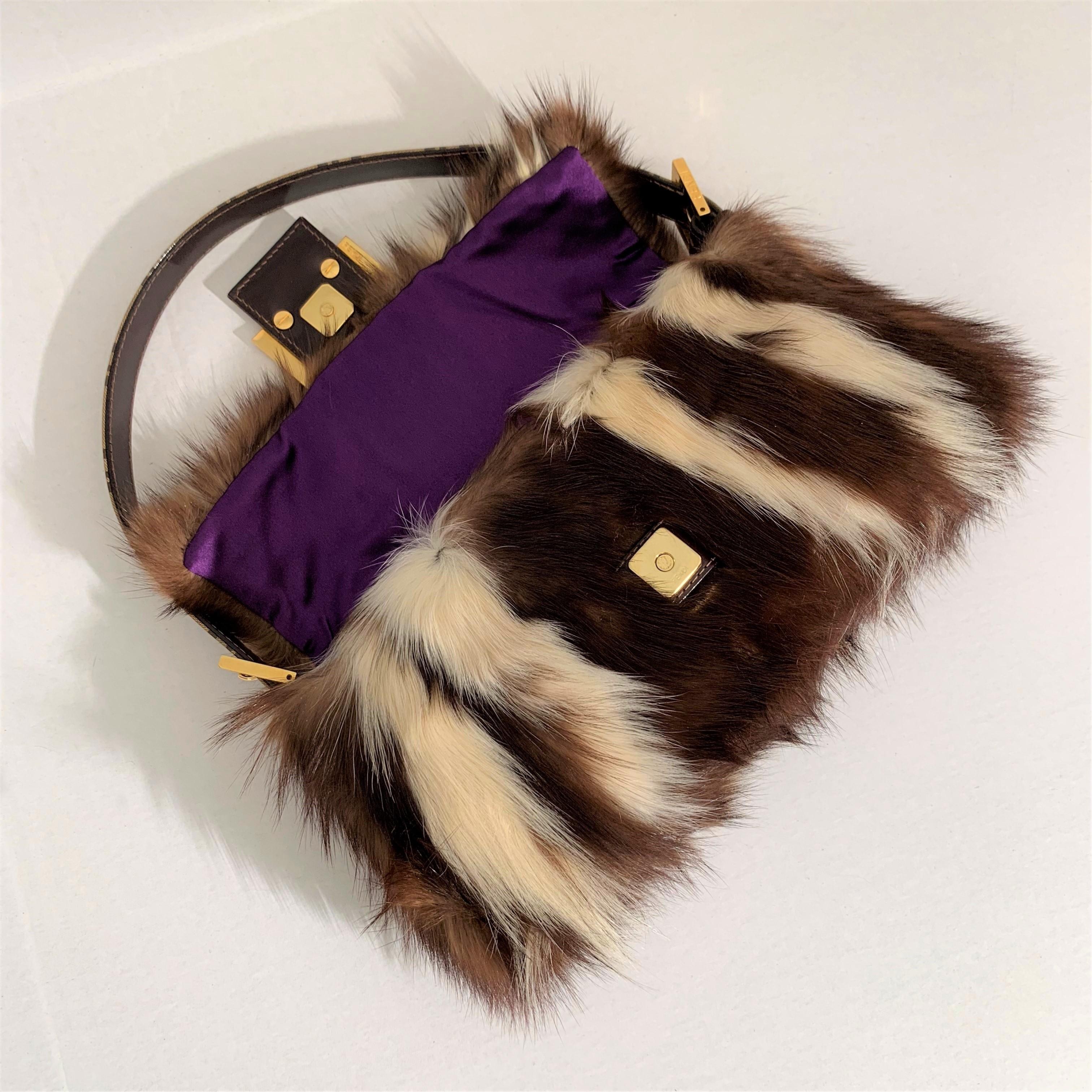 New Rare Fendi Fur Baguette Bag Featured in the 15th Anniversary Book Lt Edition 9