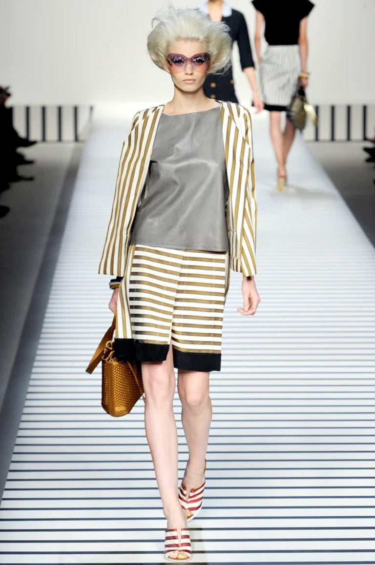 New Rare Fendi Karl Lagerfeld Runway Skirt S/S 2012 $1210 For Sale at ...