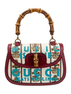 Seltene Gucci 100 Limited Edition Bambus MUSIC IS MINE 1947 Medium Tasche, selten, limitierte Auflage