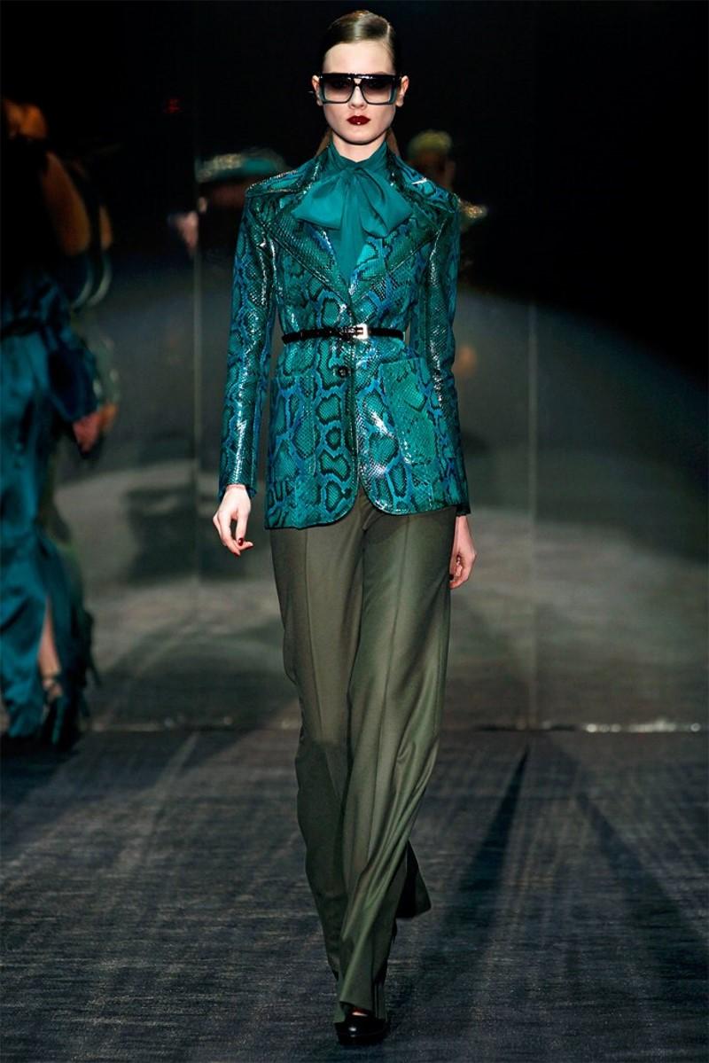 Gucci Fall 2011
Brand New 
Rare, Magnificent Gucci 90th Anniversary Collection 
Gucci's 90th Anniversary Collection was
Inspired by 1970's Anjelica Huston 
Featured in Ad, Runway and Video
Limited Edition
F/W 2011
$14,650
Size Italian 40  
100%