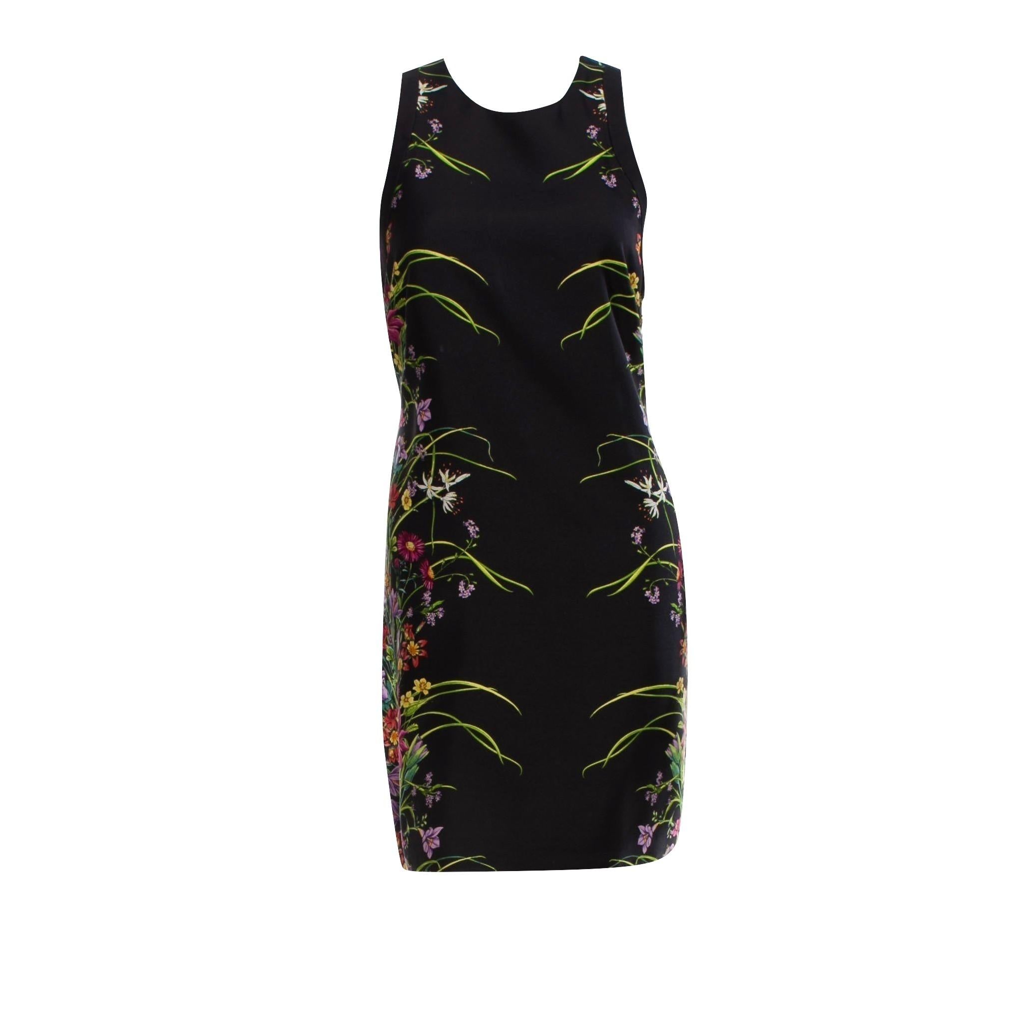 New Rare Gucci Black Flora Silk Dress S/S 2013 Sz 40 $1475 1