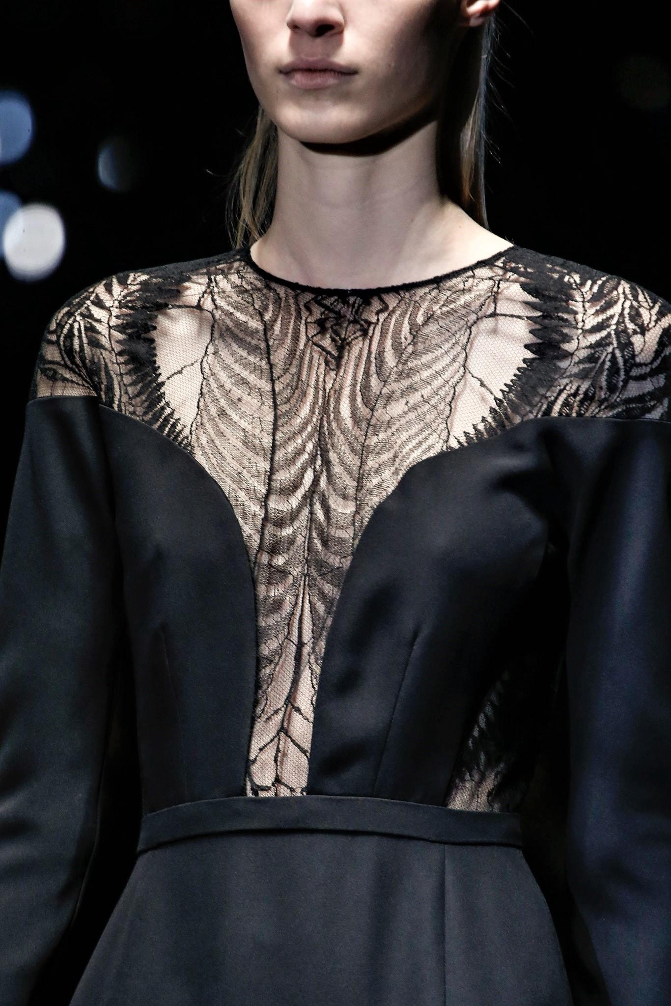 Nuevo Raro Gucci Negro Seda Telaraña Vestido de Pasarela Otoño 2013 Sz 40 $2875 1