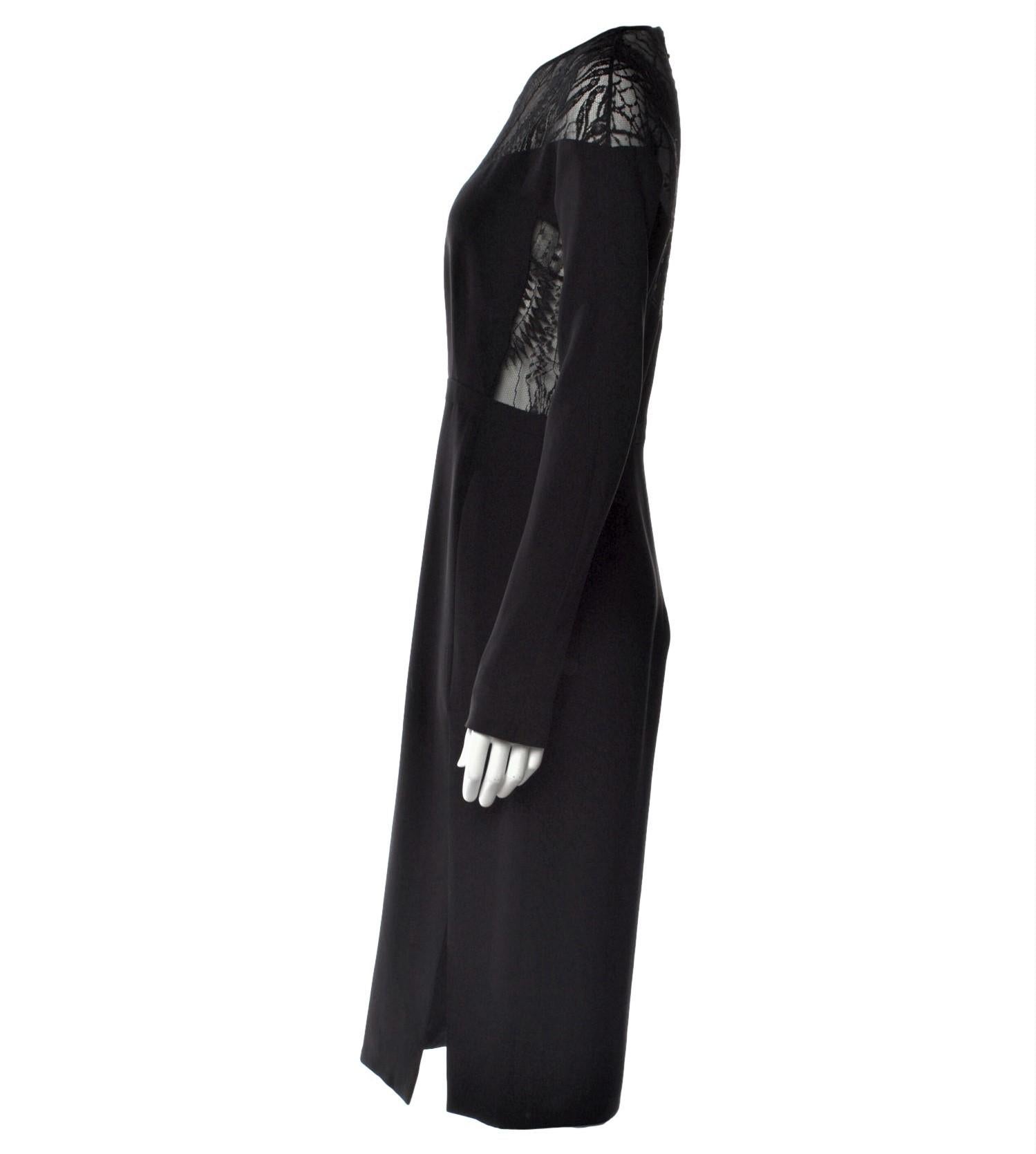 Nuevo Raro Gucci Negro Seda Telaraña Vestido de Pasarela Otoño 2013 Sz 40 $2875 2