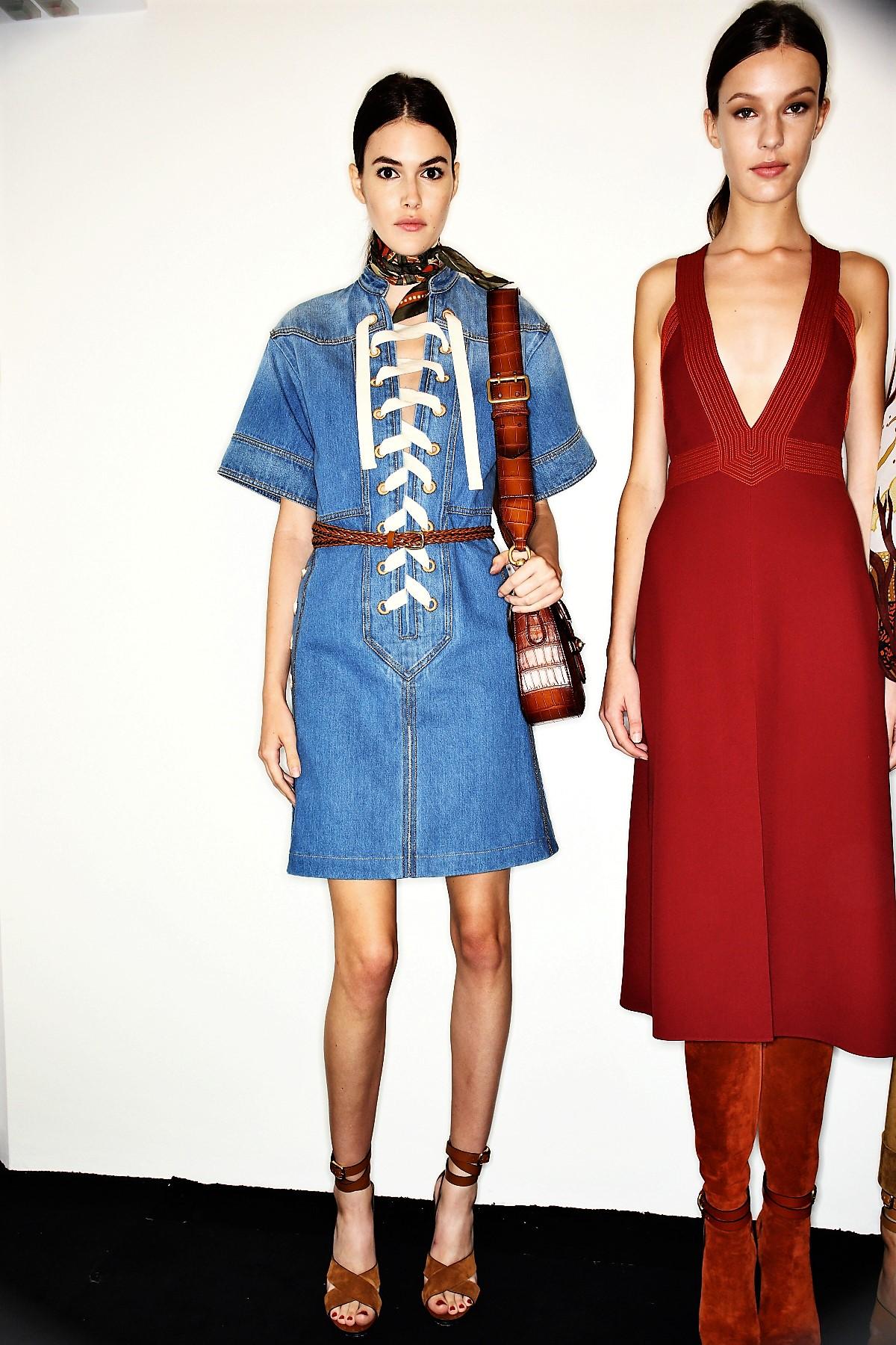 New Rare Gucci Runway Ad Denim Dress S/S 2015 Sz 40 $2950 For Sale 12