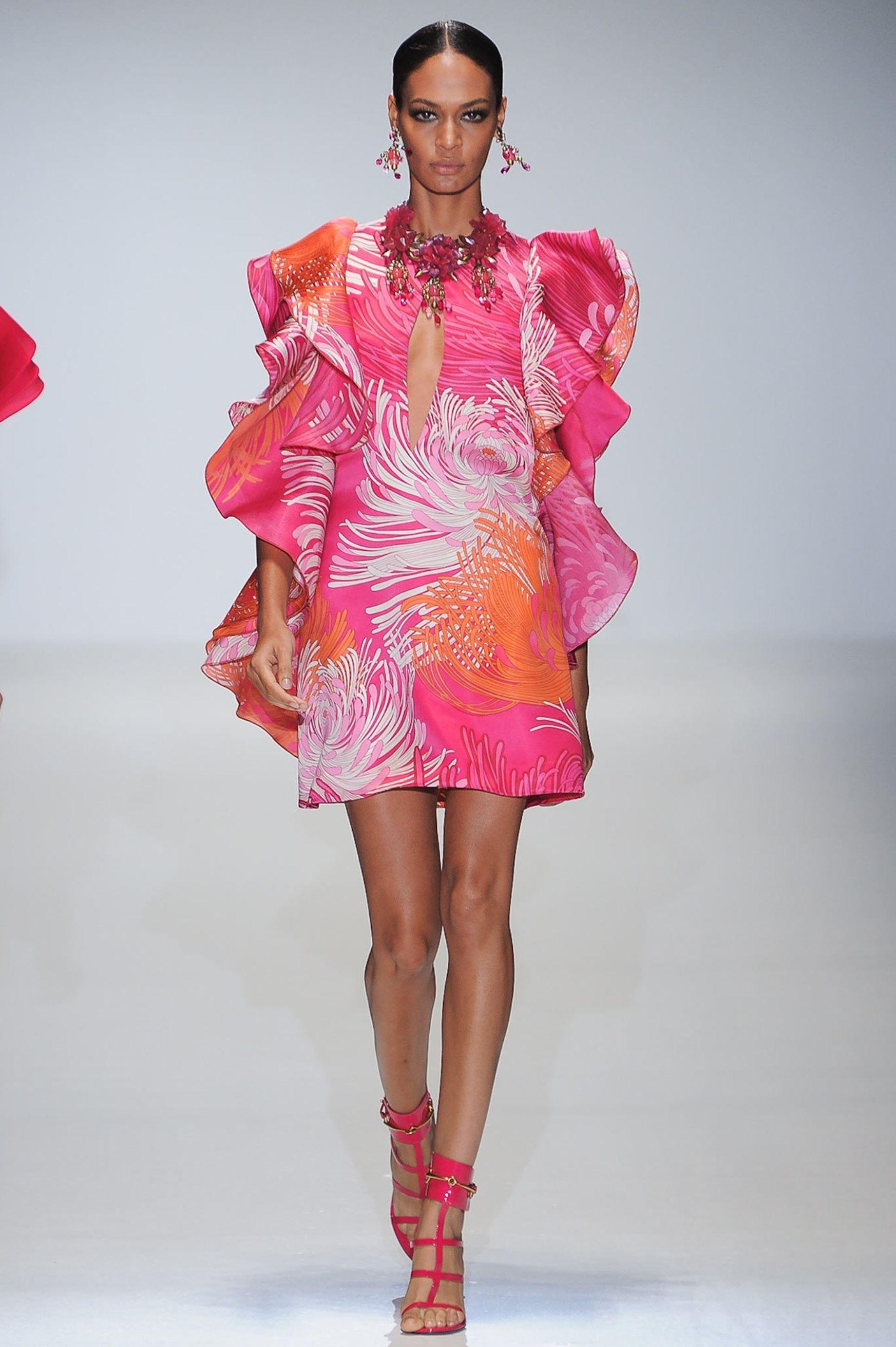 New Rare Gucci Runway Ad Silk Dress S/S 2013 Sz 40 $3499 7