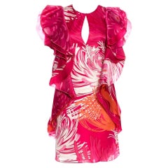 Nuevo Raro Gucci Pasarela Anuncio Vestido Seda S/S 2013 Sz 38 $3499