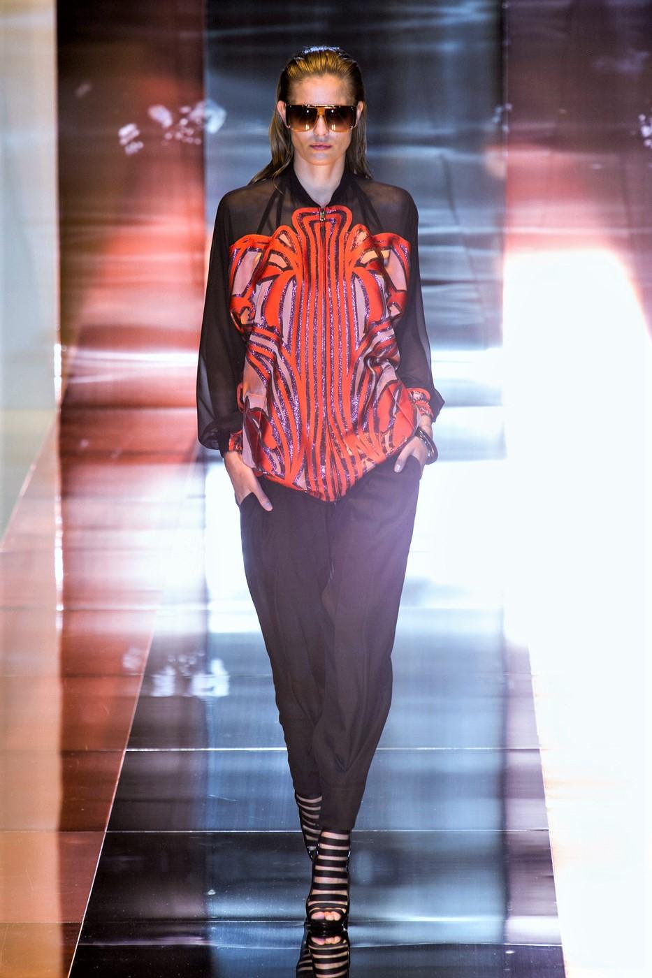 New Rare Gucci Runway Ad Silk Pantsuit Jacket & Pants S/S 2014 Sz 44/38  4