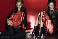 New Rare Gucci Runway Ad Silk Pantsuit Jacket & Pants S/S 2014 Sz 44/38