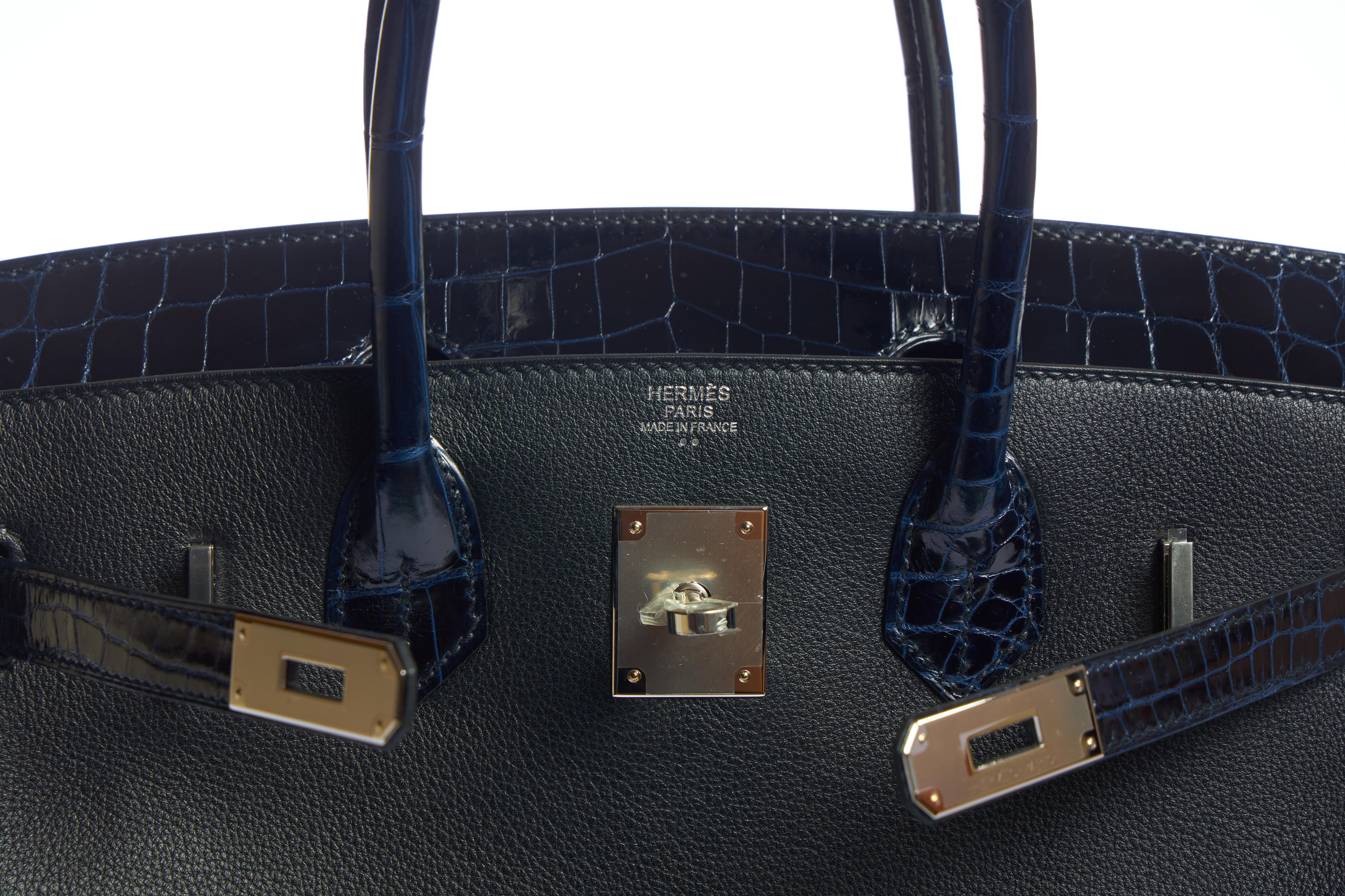 Women's New RARE Hermes Birkin 30 Crocodile Novillo Bag in Box