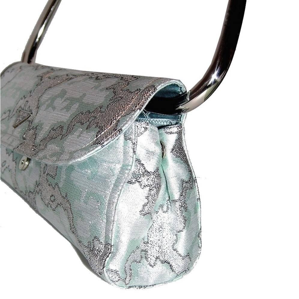 New Rare Prada Limited Edition Lurex Swing Corset Bag In New Condition In Ashburn, VA