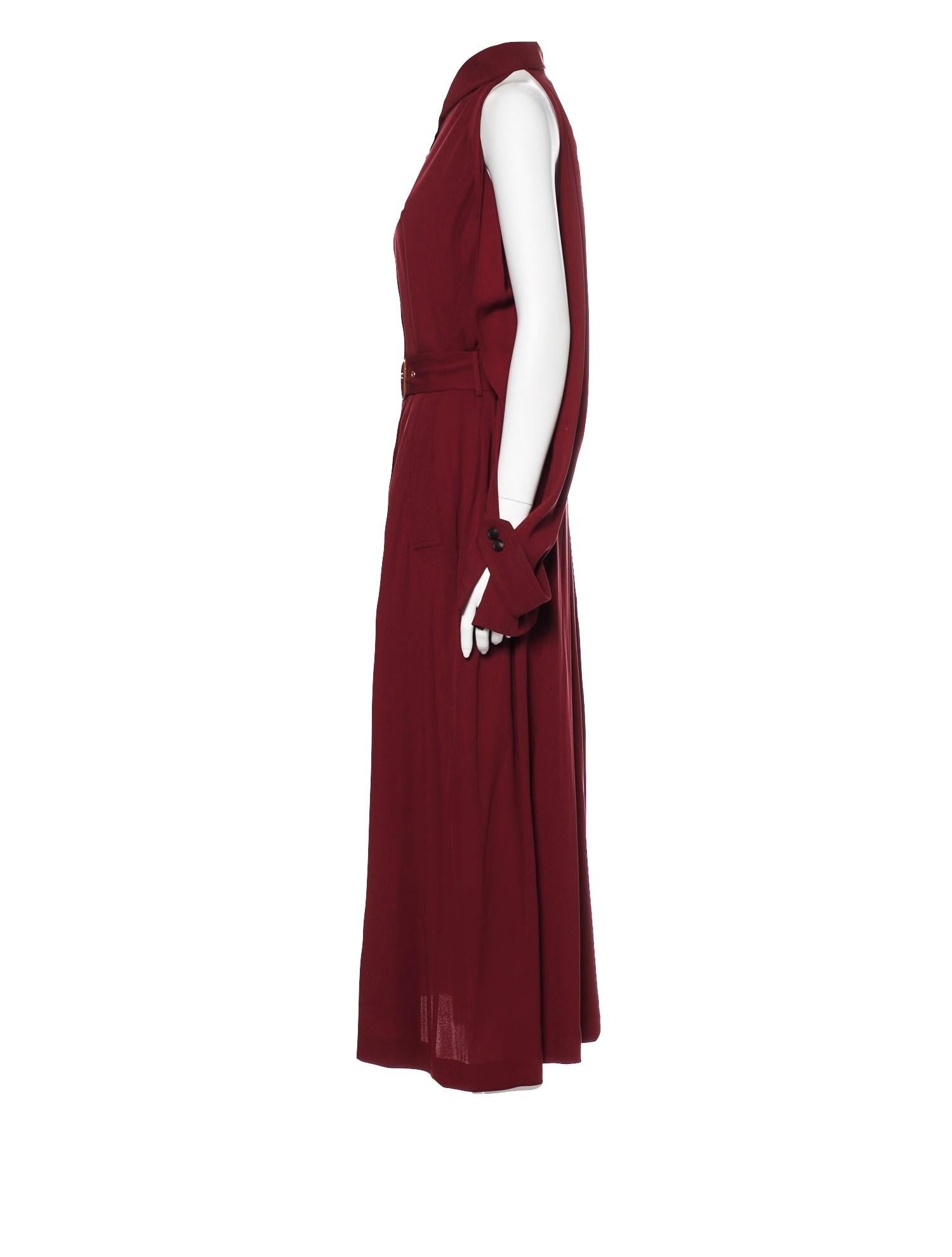 New Rare Salvatore Ferragamo Red Silk Dress F/W 2018  With Tags $3200 Sz 40 For Sale 1