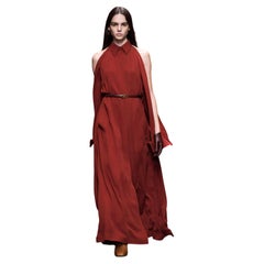 Nuovo raro abito in seta rossa Salvatore Ferragamo A/I 2018 Con etichette $3200 Sz 40