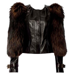 New Rare Tom Ford for Gucci F/W 2003 Fox Fur Gaga Runway Jacket Coat  $9,650