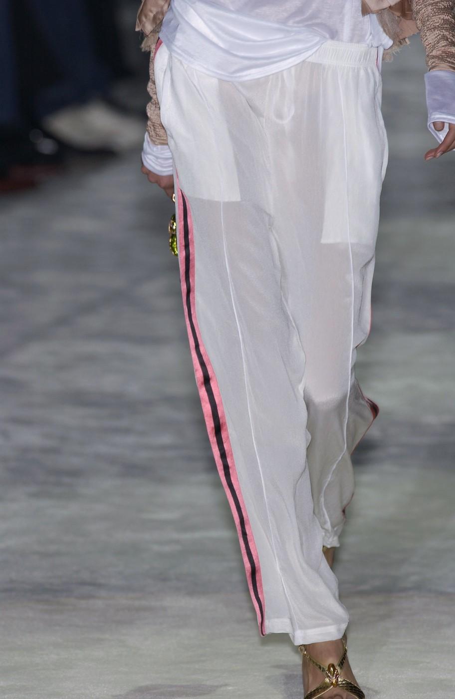 Gray New Rare Tom Ford For Gucci Farewell Collection Silk Runway Pants 2004 Sz 44