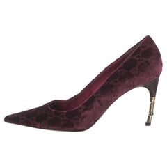 New Rare Tom Ford for Gucci GG Velvet Python Bamboo Heels Pumps Sz 6.5