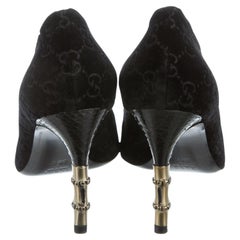 New Rare Tom Ford for Gucci GG Velvet Python Bamboo Heels Pumps Sz 7
