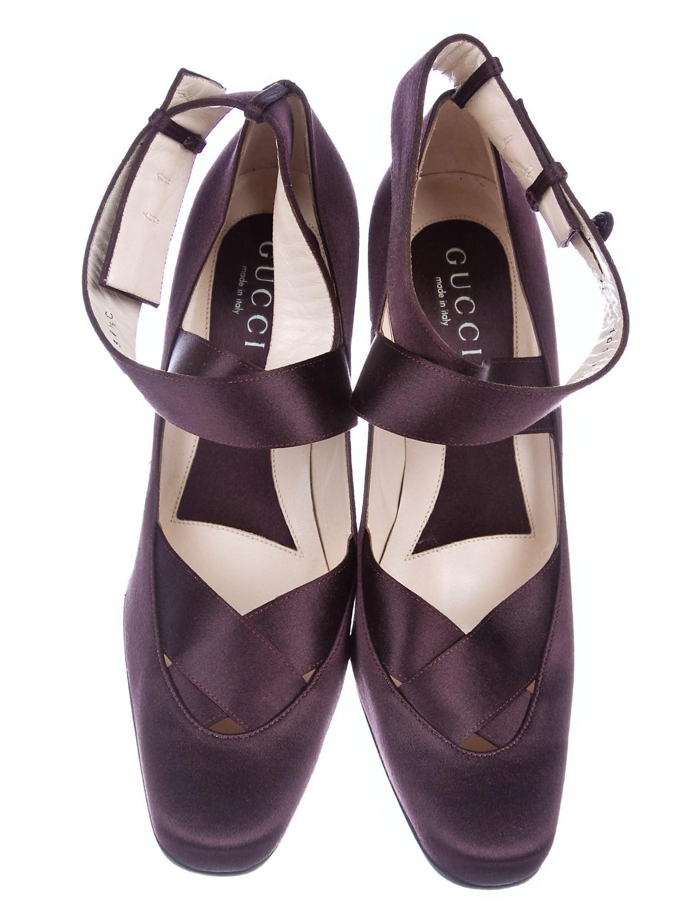 Women's New Rare Tom Ford for Gucci Satin Ballerina Ad Runway Heels Pumps Sz 37.5