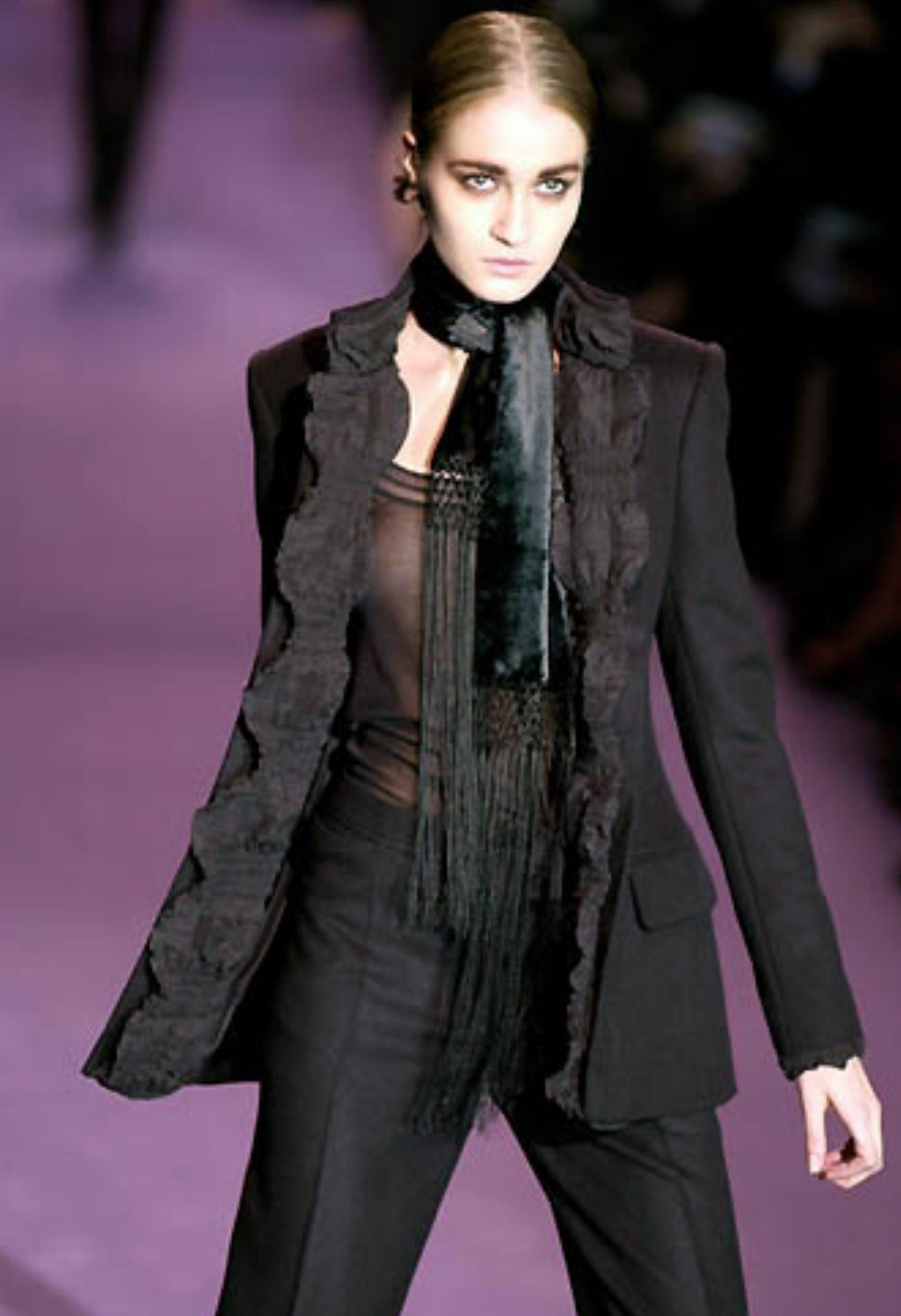 $2210 New Rare Tom Ford for Yves Saint Laurent YSL F/W 2001 Runway Jacket Blazer en vente 6