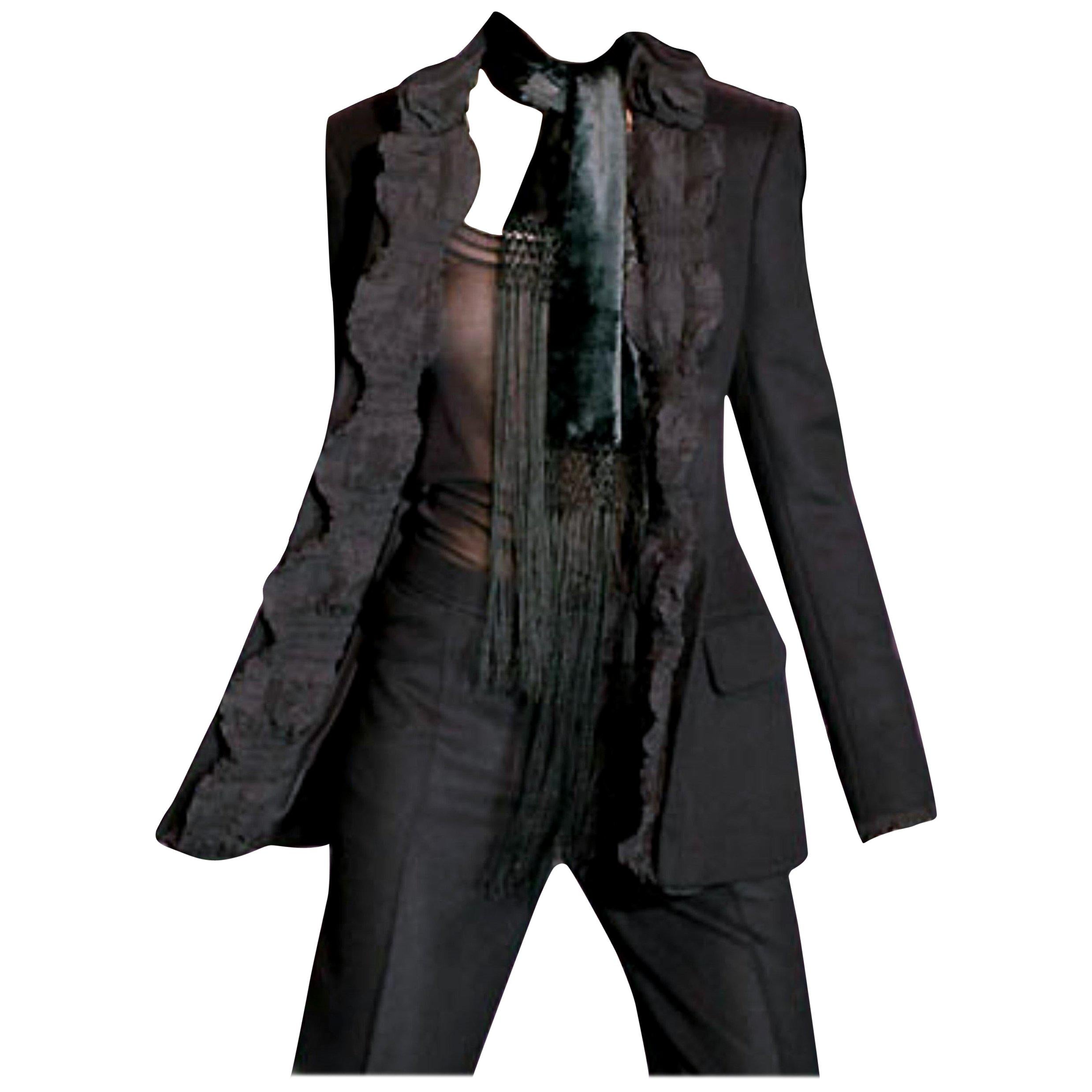 2210 $ Nuevo Raro Tom Ford for Yves Saint Laurent YSL F/W 2001 Chaqueta de pasarela Blazer