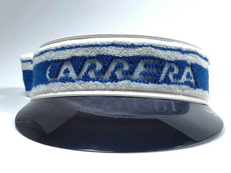 New 1980's CARRERA knit designed visor. Adjustable knitted Carrera strap fitting all shapes and sizes.

Amazing craftsmanship and quality.  

This item show minor sign of wear due to storage.