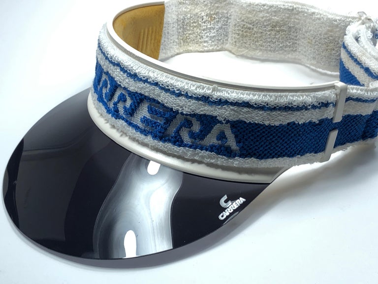 New Rare Vintage Carrera Visor Blue Sports Sunglasses Austria For Sale 1