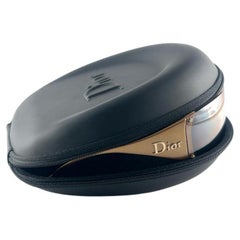 New Rare Vintage Christian " SKI " Metallic Gold Collector Item Sunglasses