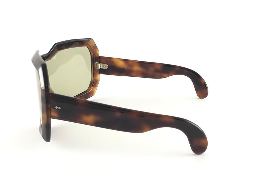 Men's New Rare Vintage Lanvin by Philippe Chevallier Medium Tortoise 1960 Sunglasses