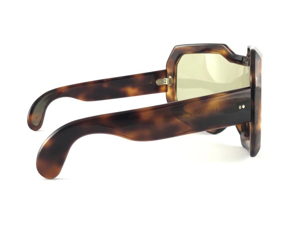 New Rare Vintage Lanvin by Philippe Chevallier Medium Tortoise 1960 Sunglasses 2