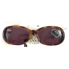 New Rare Vintage Lanvin " Caroline " Oval Translucent 1980 Sunglasses