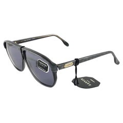 Nuevas y raras gafas de sol vintage Lanvin " Charly " Gris translúcido 1980