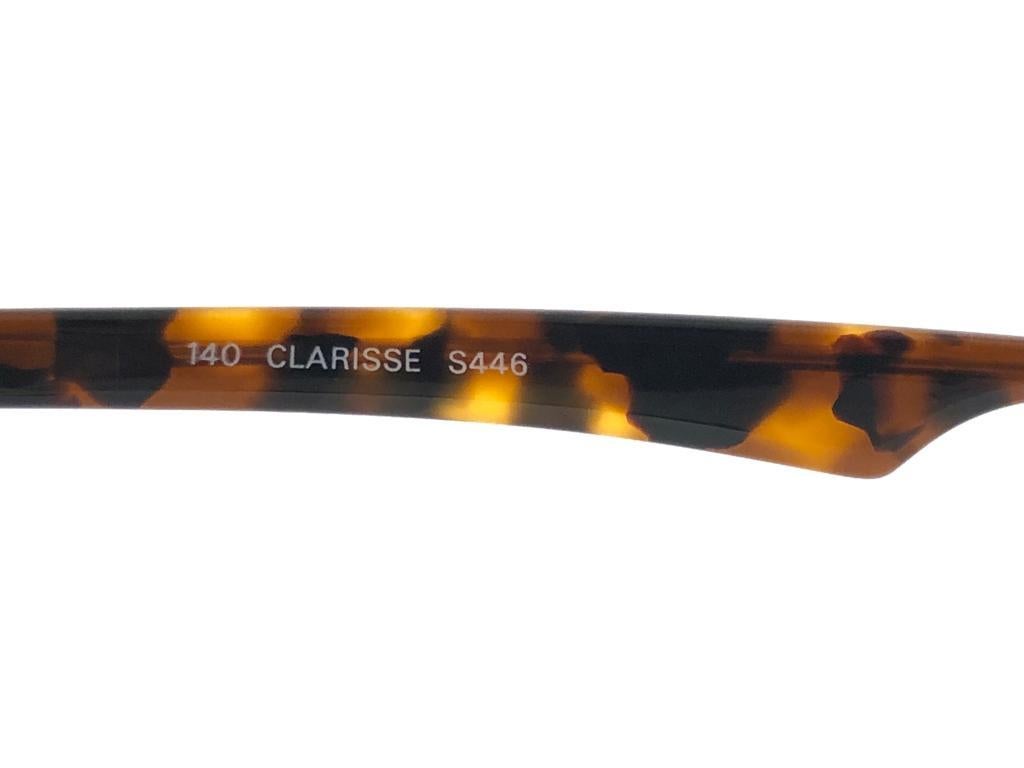 Marron Lunettes de soleil ovales translucides Lanvin « » Clarise « », neuves et rares, années 1980 en vente
